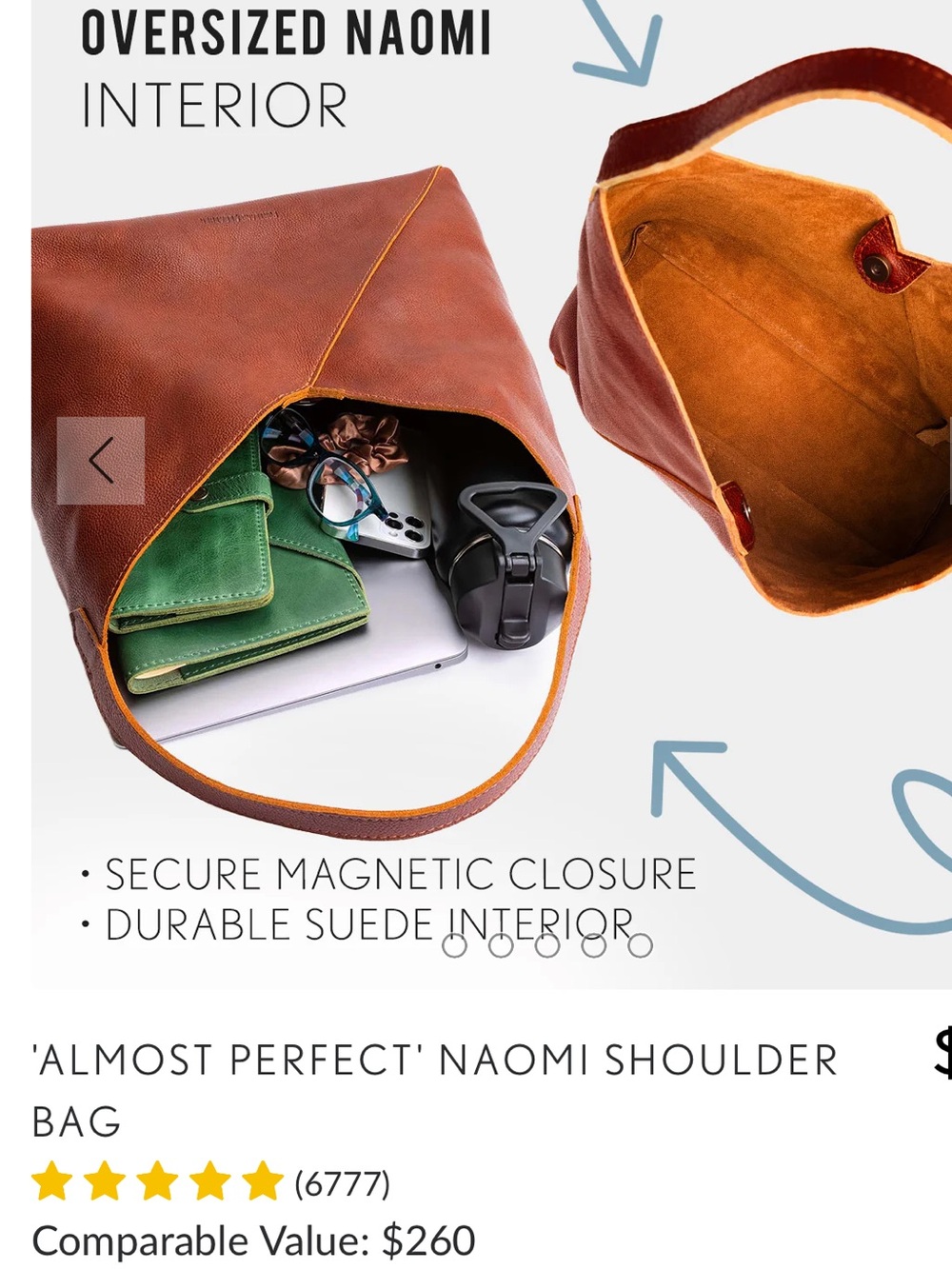 PORTLAND LEATHER COMPANY AP OVERSIZED NAOMI IN LIMITED EDITION DURANGO - Picture 6 of 15